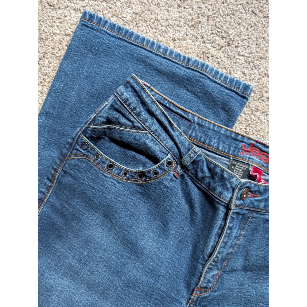 VTG Jag Jeans Bootcut Womens 14 Medium Wash Stretch Y2K Mid Rise Flare